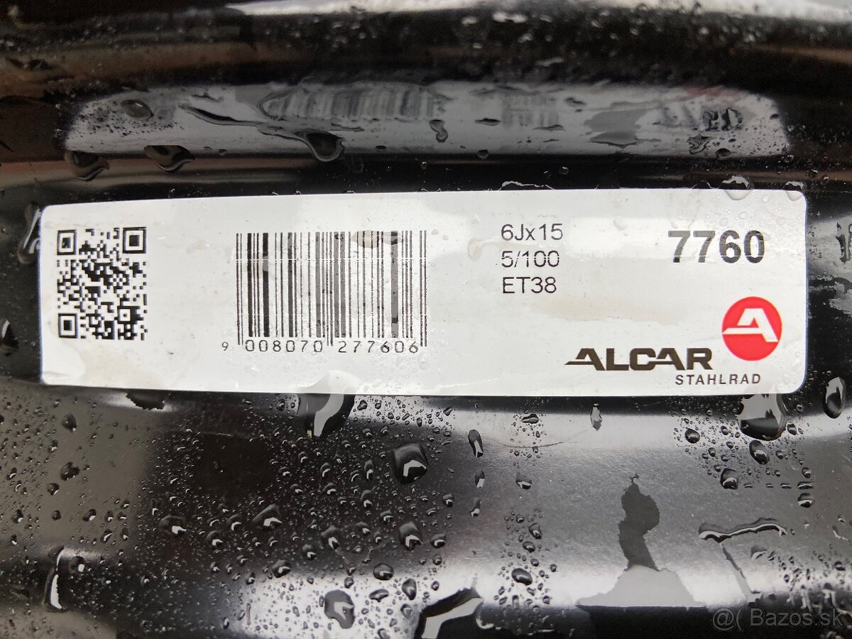 5x100 R15 plechové disky - 5