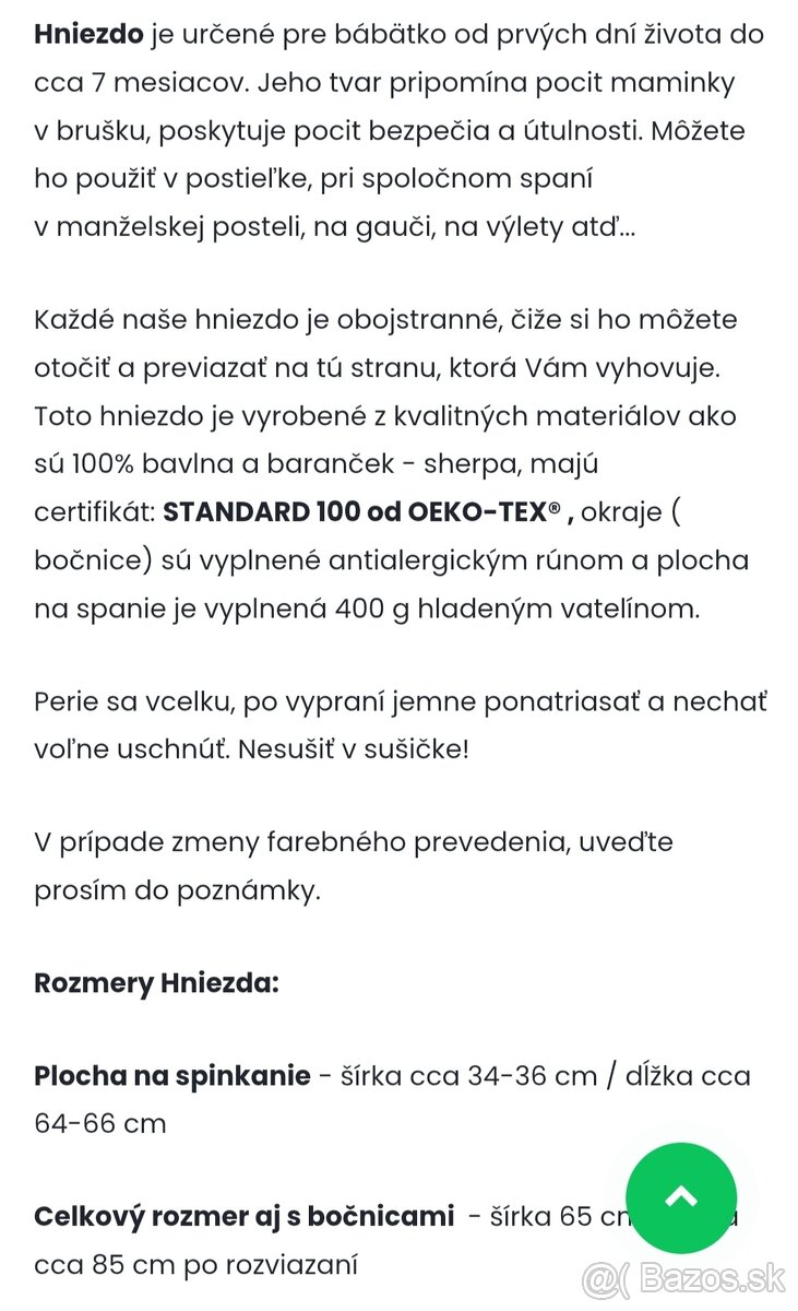 Hniezdo pre bábätko s barančekom Denalya - 5