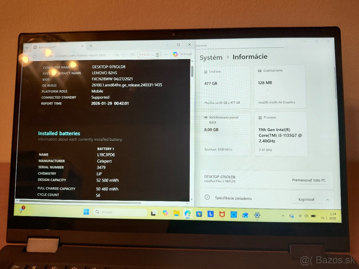 Lenovo Flex 5 i5-1135G7 8GB 512GB Touch - 5