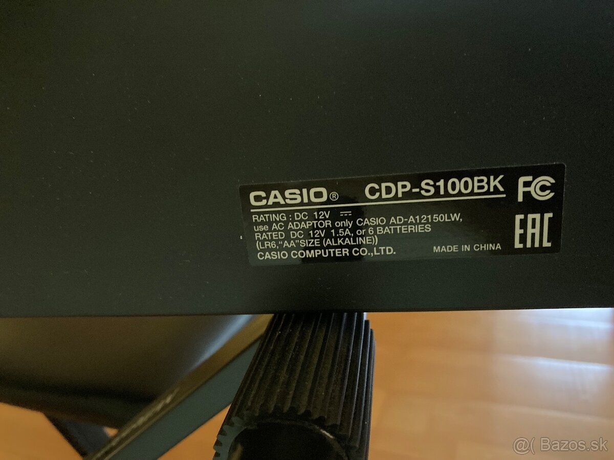 Predám digitálne piano Casio CDP-S100BK + stojan, stolička - 5
