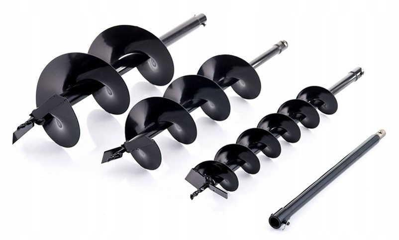 Motorový pôdny zemný vrták jamkovač s 3 vrtákmi + predlžovák - 5