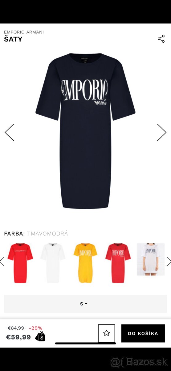 Emporio Armani šaty M modré - 5