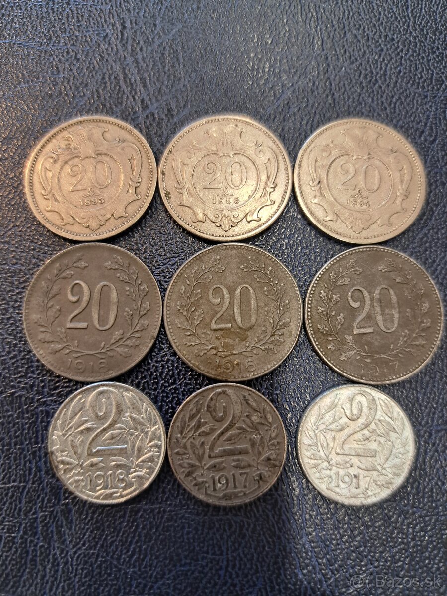 Mince heller, Frar,Nemc,Rakú,Maď. - 5