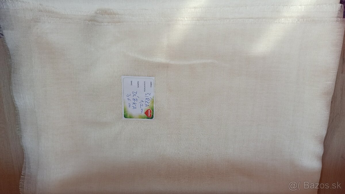 Biele a smotanové látky na ďalšiu tvorbu, závesy - 5