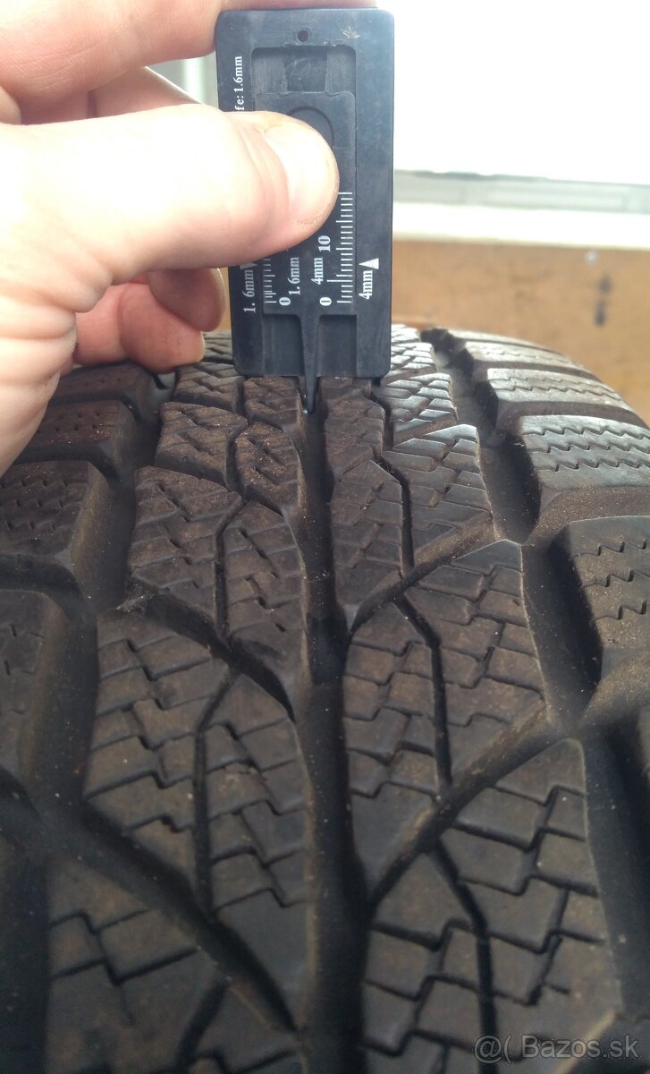 2 ks zimných pneu Barum 175/80 R14 na origo VW diskoch - 5