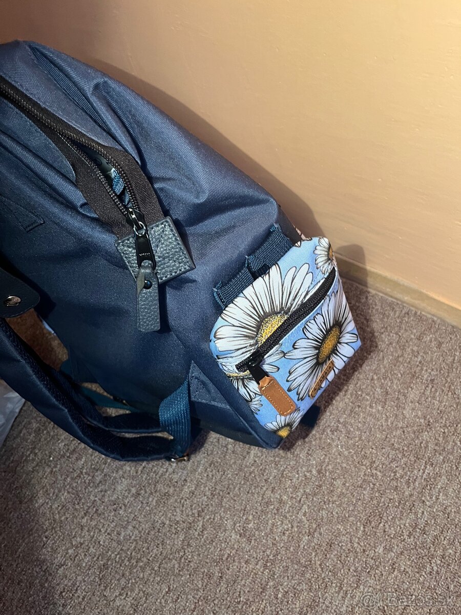 Cabaïa Batoh - Modrý, kapsičky so sedmokráskami - 5