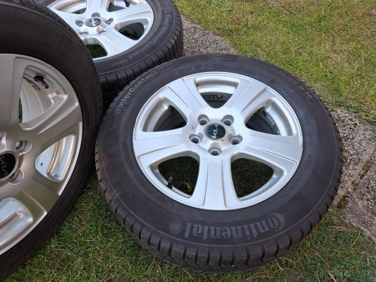 16" ALU 5x 114,3 /KIA,HYUNDAI,../ + 205/60 r16 7mm - 5