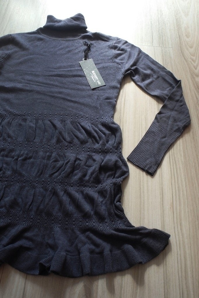 Pletené rolákové minišaty/tunika, v. S/M - 5