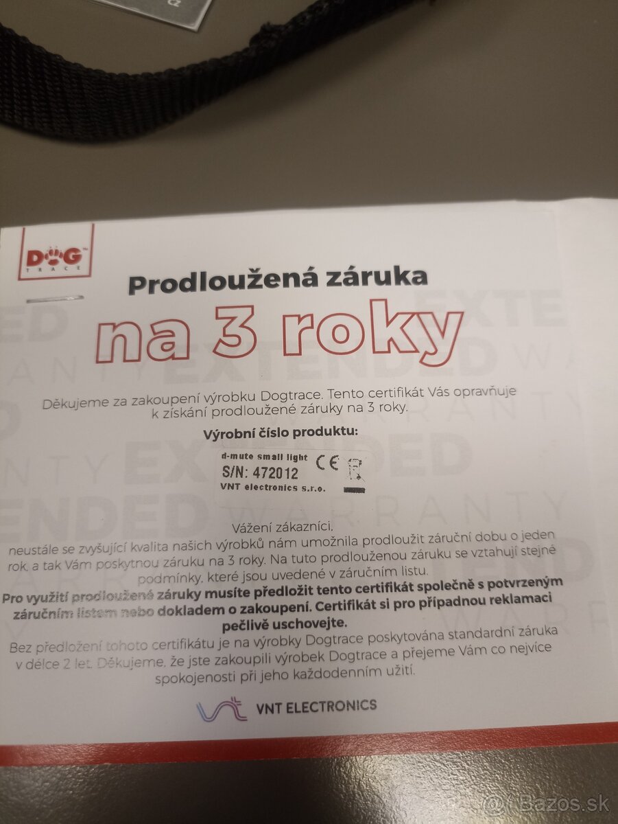 Predám obojok proti štekaniu Dog trace - 5