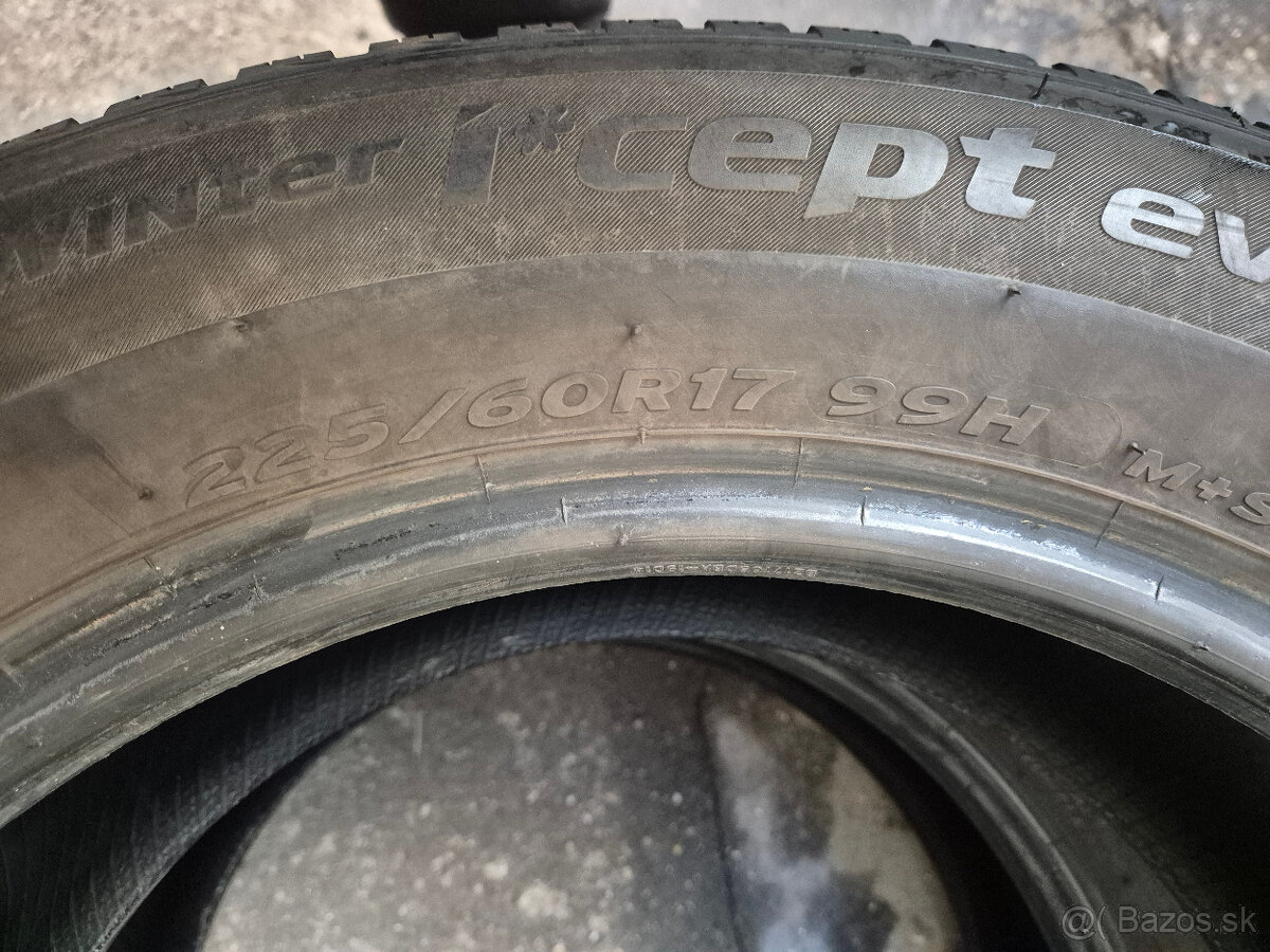 225/60 r17 zimné 2 ks HANKOOK dezén 6 mm DOT2022 - 5