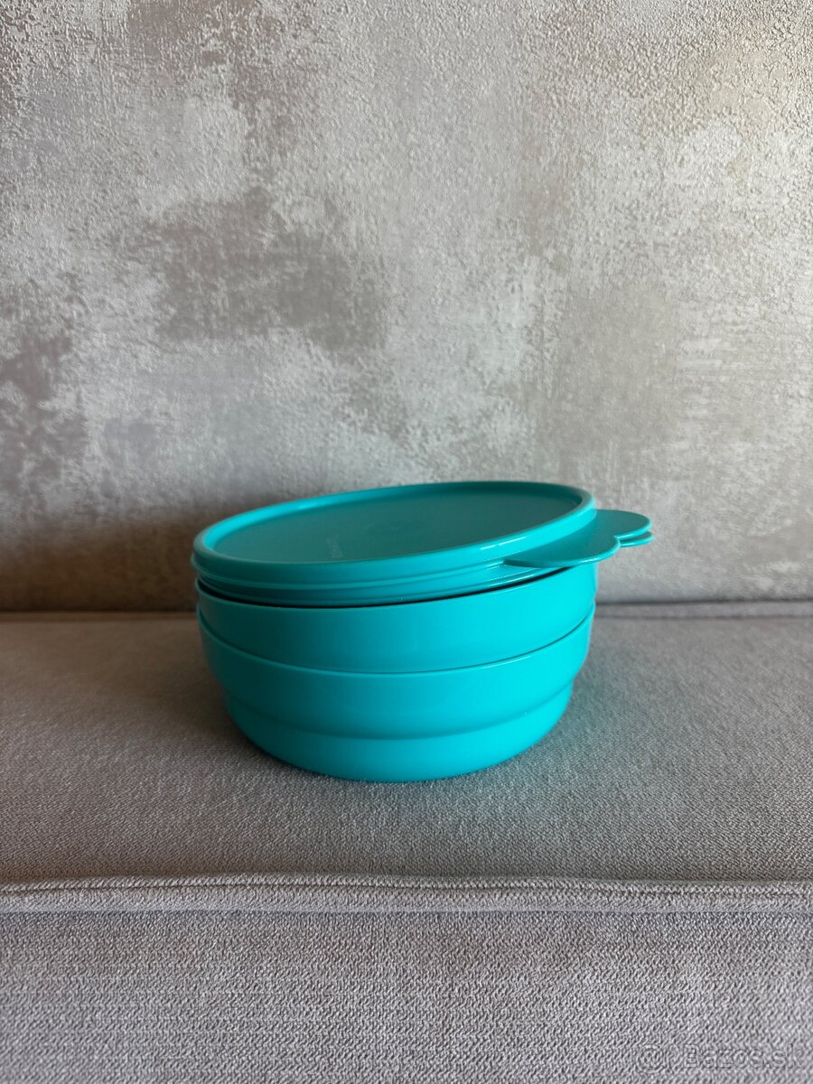 tupperware – 2× tyrkysová miska | úplne nové - 5