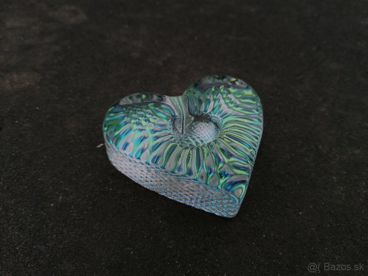 Predám sklenený stojan na sviečku Srdce - 5