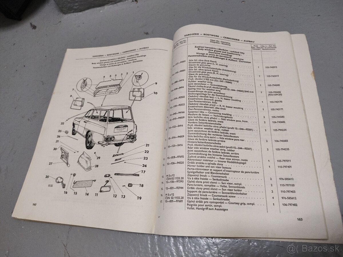 Škoda Octavia Combi seznam náhradních dílú 1969/1970 - 5