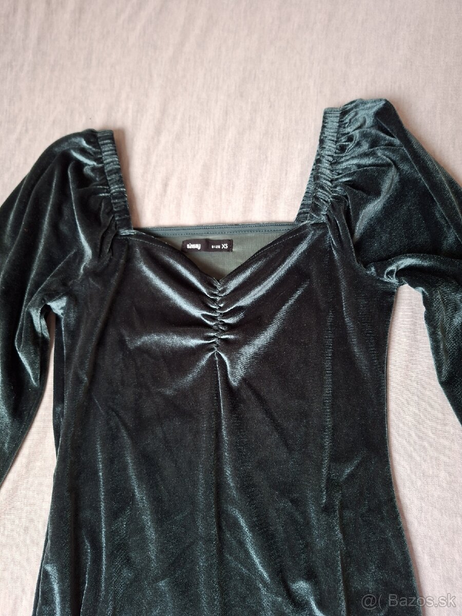 Zelené šaty, Sinsay, XS - 5