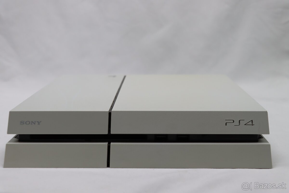 PS4 CUH-1116A biela + biely ovládač + káble - 5