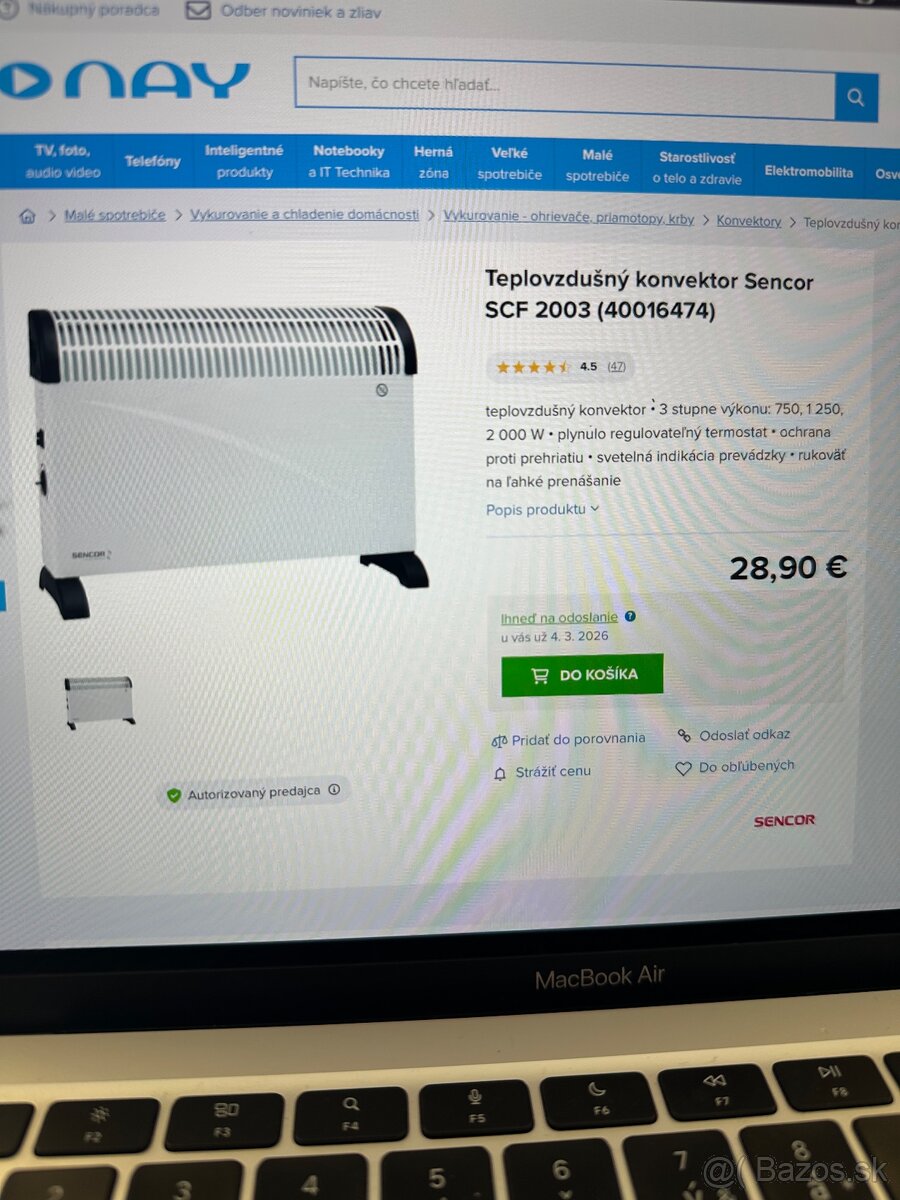 Teplovzdušný ohrievač Sencor - 5