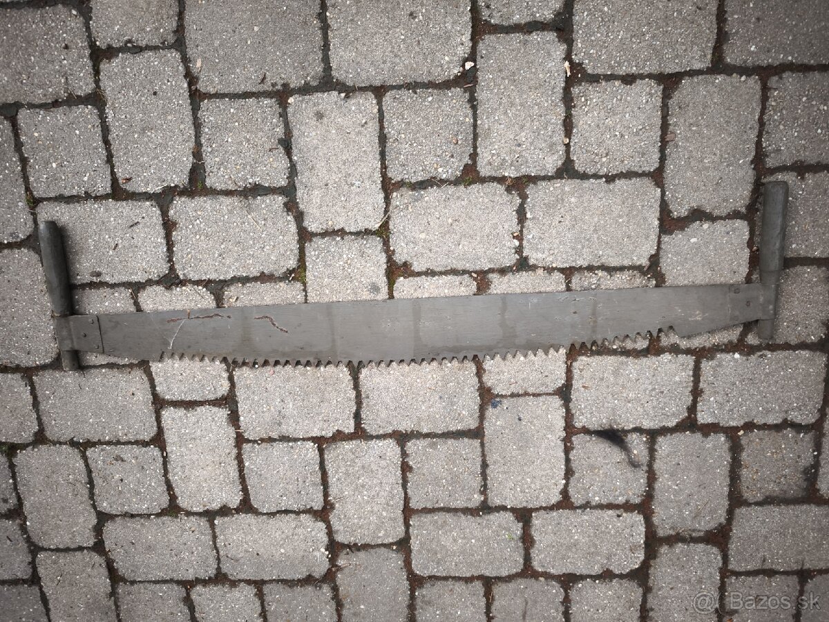Starožitná dvojchlapová píla (bruchatka) - 5