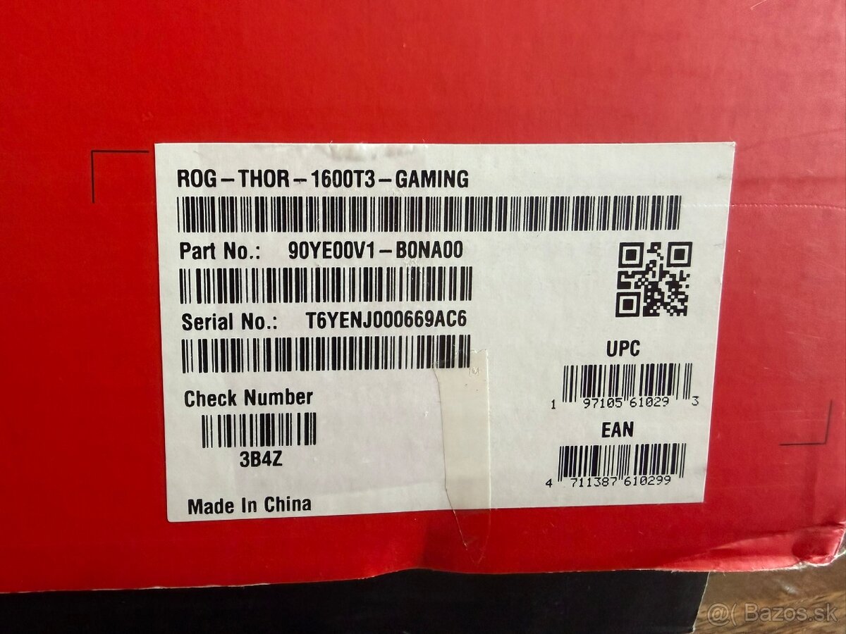 ASUS ROG THOR 1600W Titanium III ATX 3.1 - NOVÝ - 5