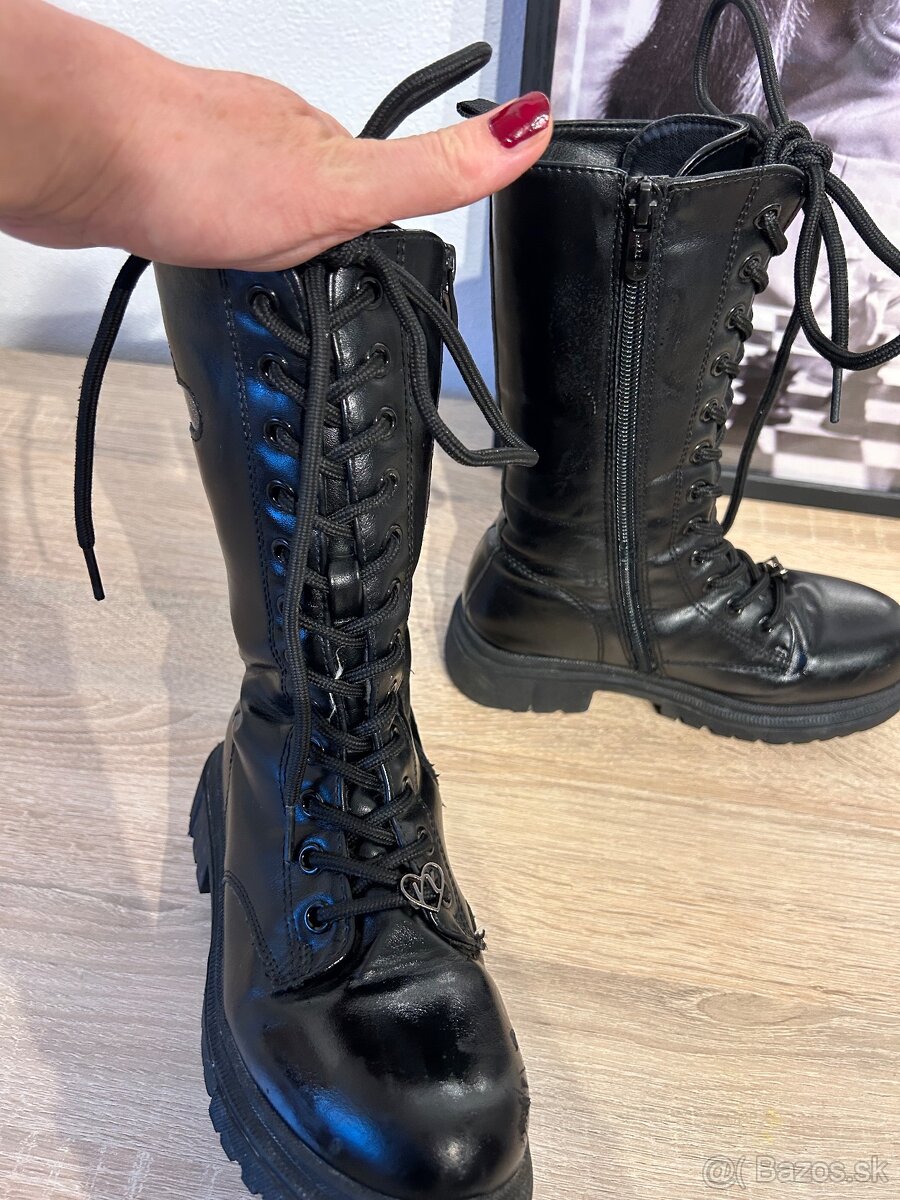 Nelly Blue dievčenské zimné topánky /vysoke čižmy na zips - 5