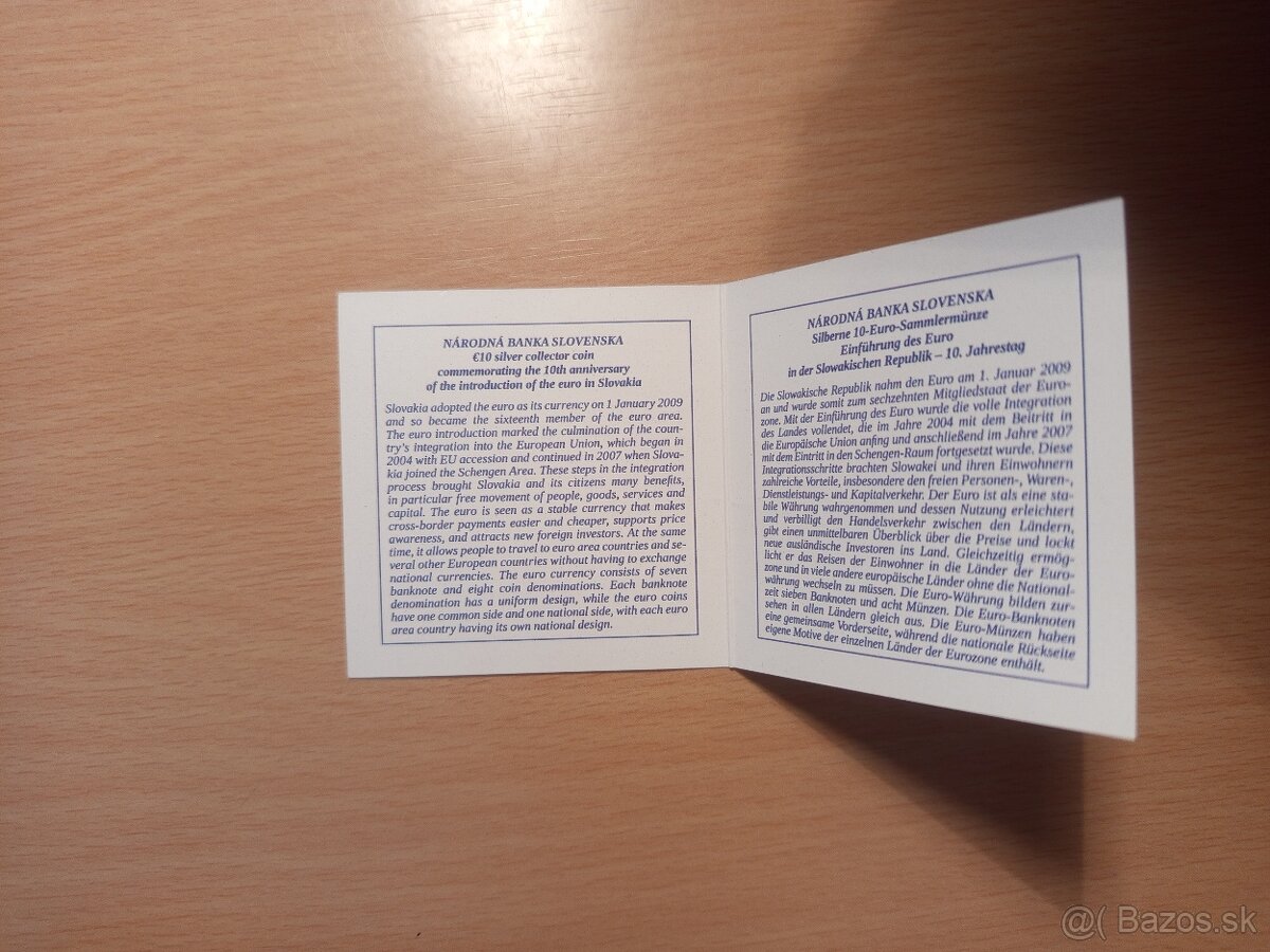 10 rokov eura 2019 PROOF – Investičné striebro - 5