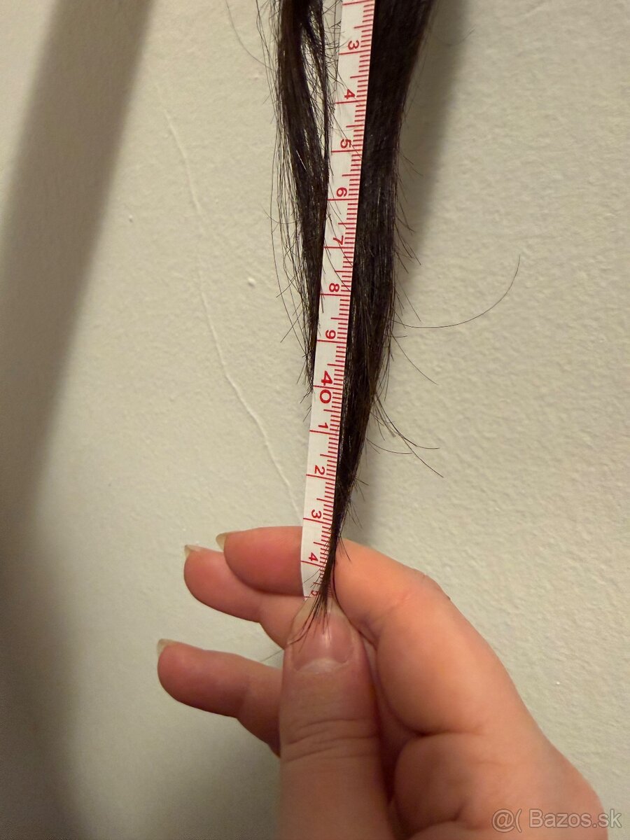 Hnedé panenské ruské vlasy - 55cm - 5