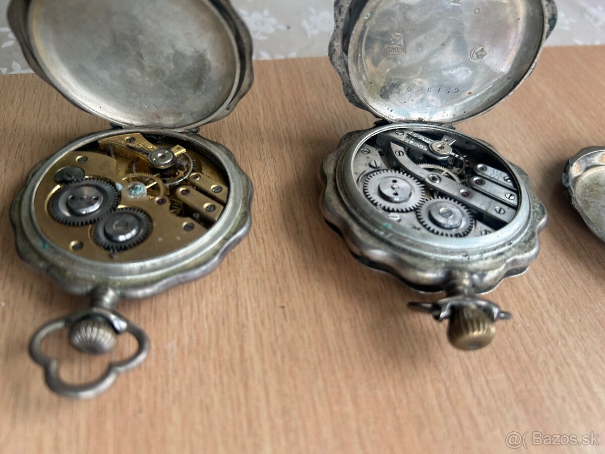 Predám strieborné vreckové hodiny - 5