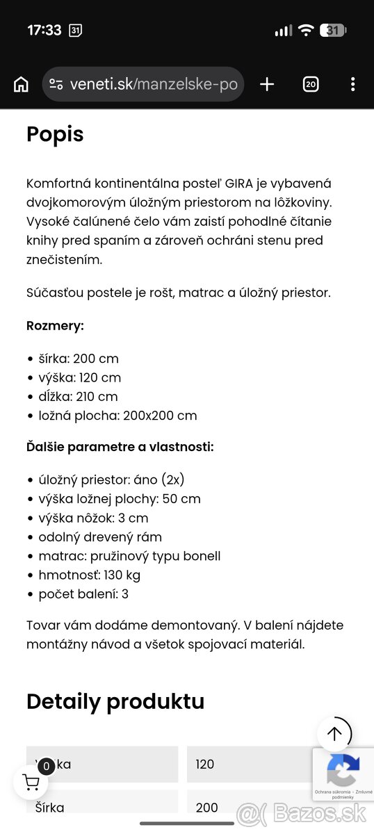 Šedá posteľ 200x200 - 5