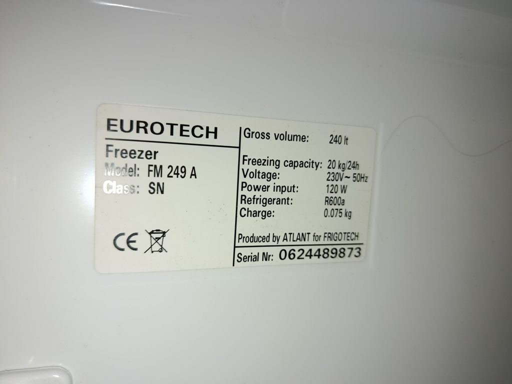 Mraznička Eurotech – 240 l - 5