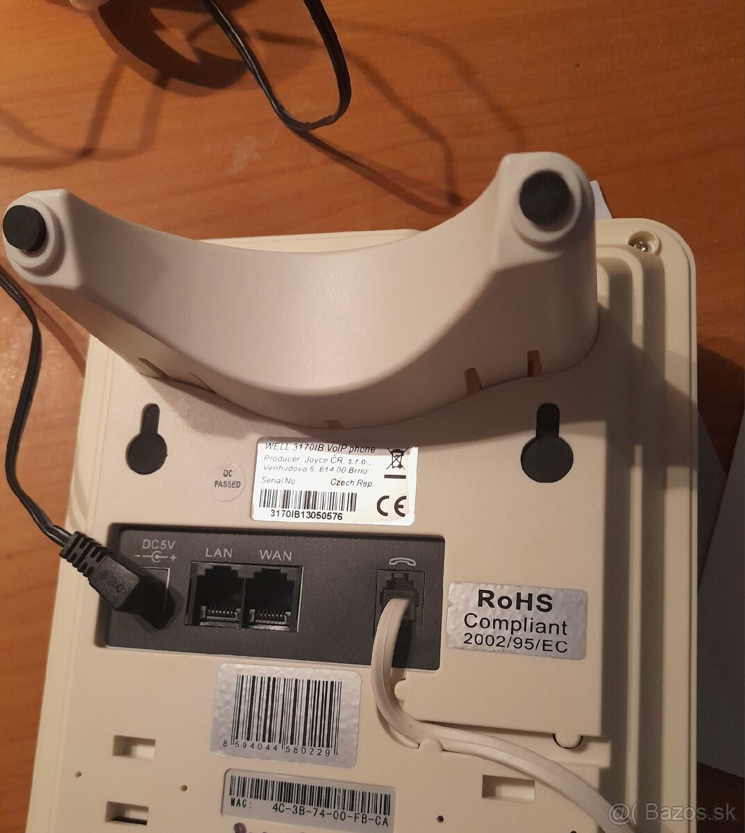 IP, ADSL, WIFI - Telefón Well 3170IB Antik - 5