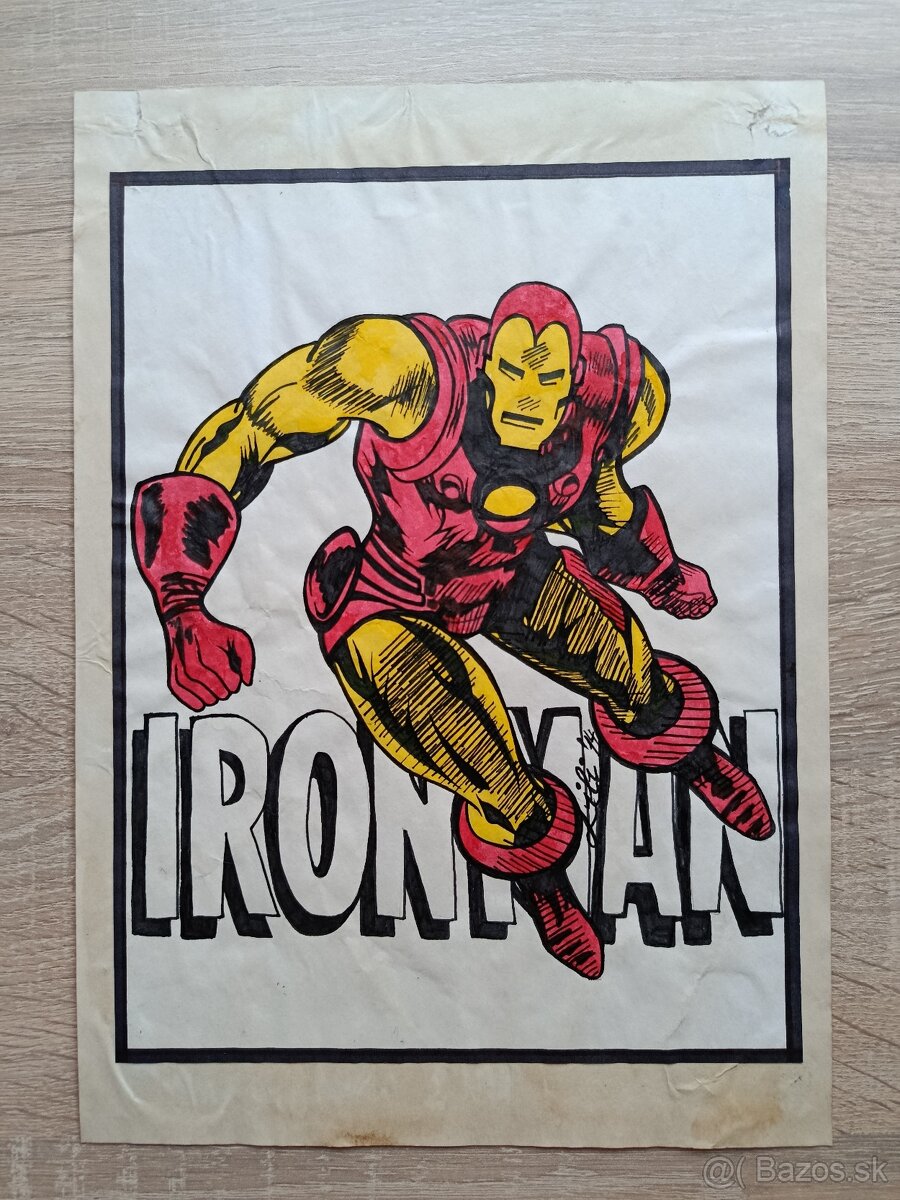 DC Comics a Marvel Comics ručné kresby v RETRO štýle - 5