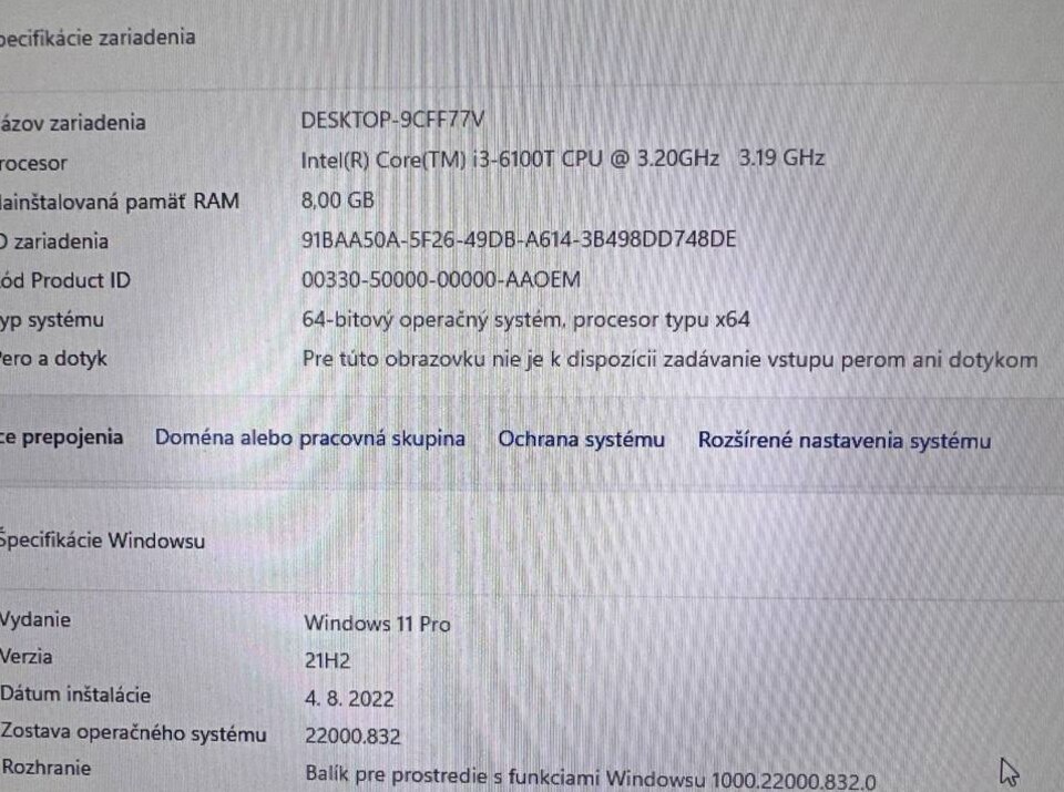 Mini počítač Dell.Intel i3-6100T 2x3,20GHz.240G SSD.8gb ram - 5