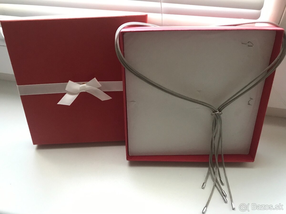 Elegantný strieborný náhrdelník – nový, darčekové bal - 5