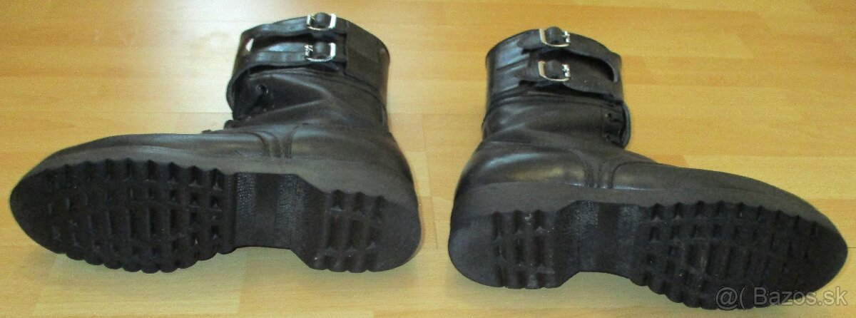 kožené kanady vzor 60 čiernej farby - 5