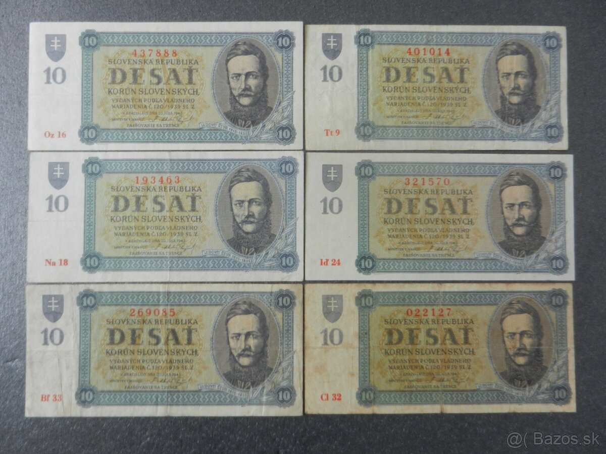 Vzácnejšie Slovenské bankovky vojnové obdobie - 5