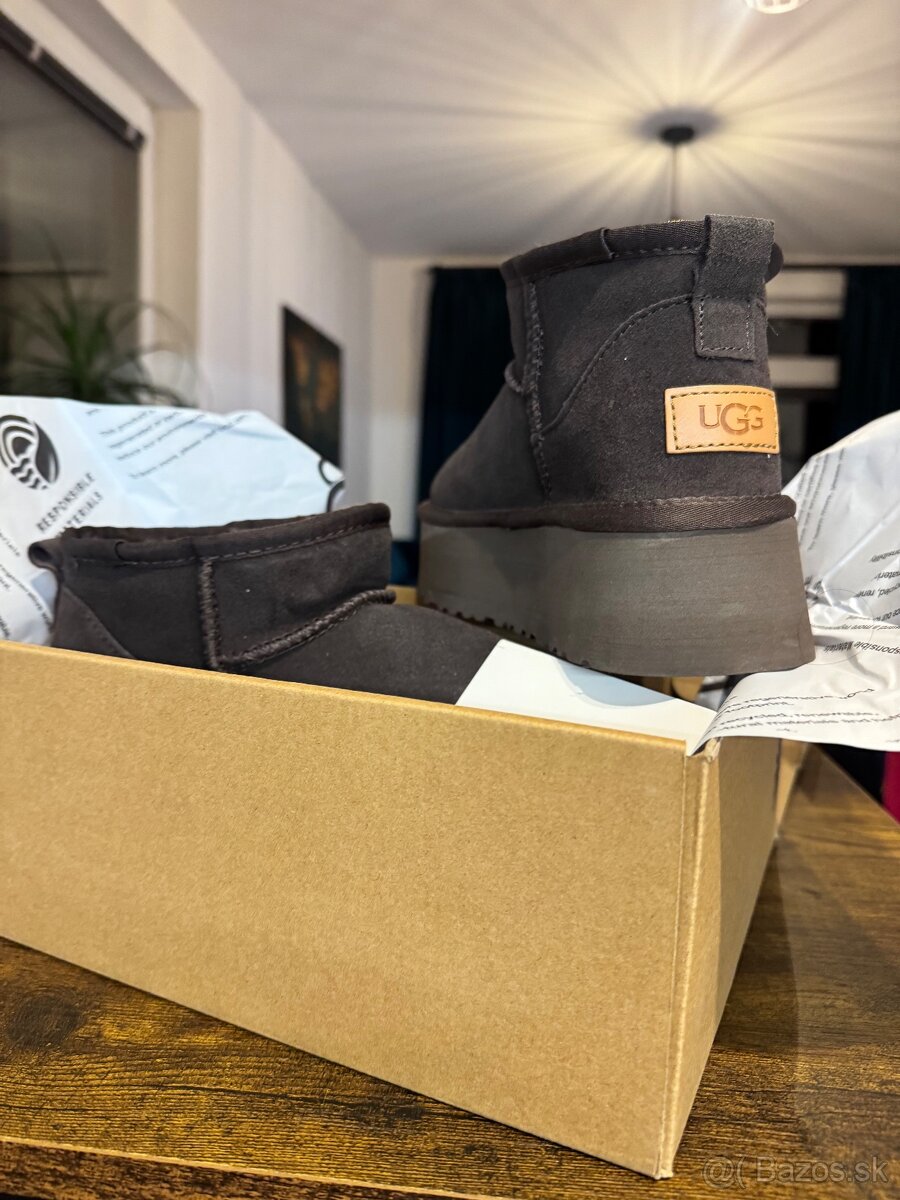UGG ultra mini platform choco Skladom - 5
