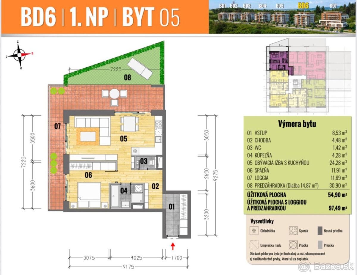 Komfortný 2 izb. byt v NOVOSTAVBE s predzáhradkou a loggiou - 5