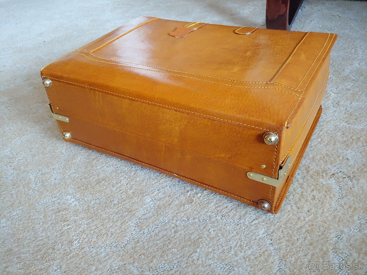 Nový kožený pilotný kufor - 5