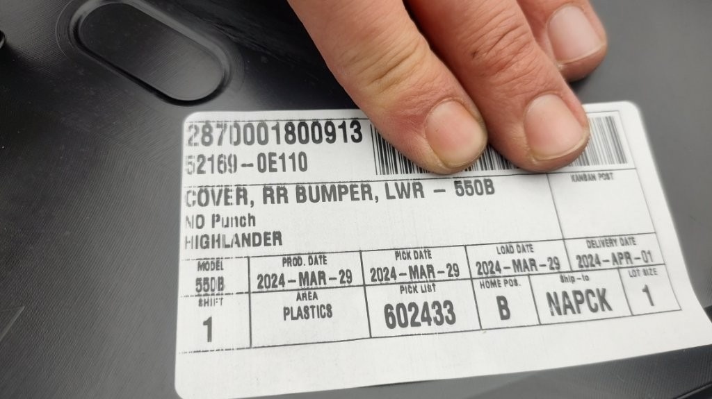 Toyota Higlander 4 IV 2020 - Spojler kryt naraznik difuzor - 5