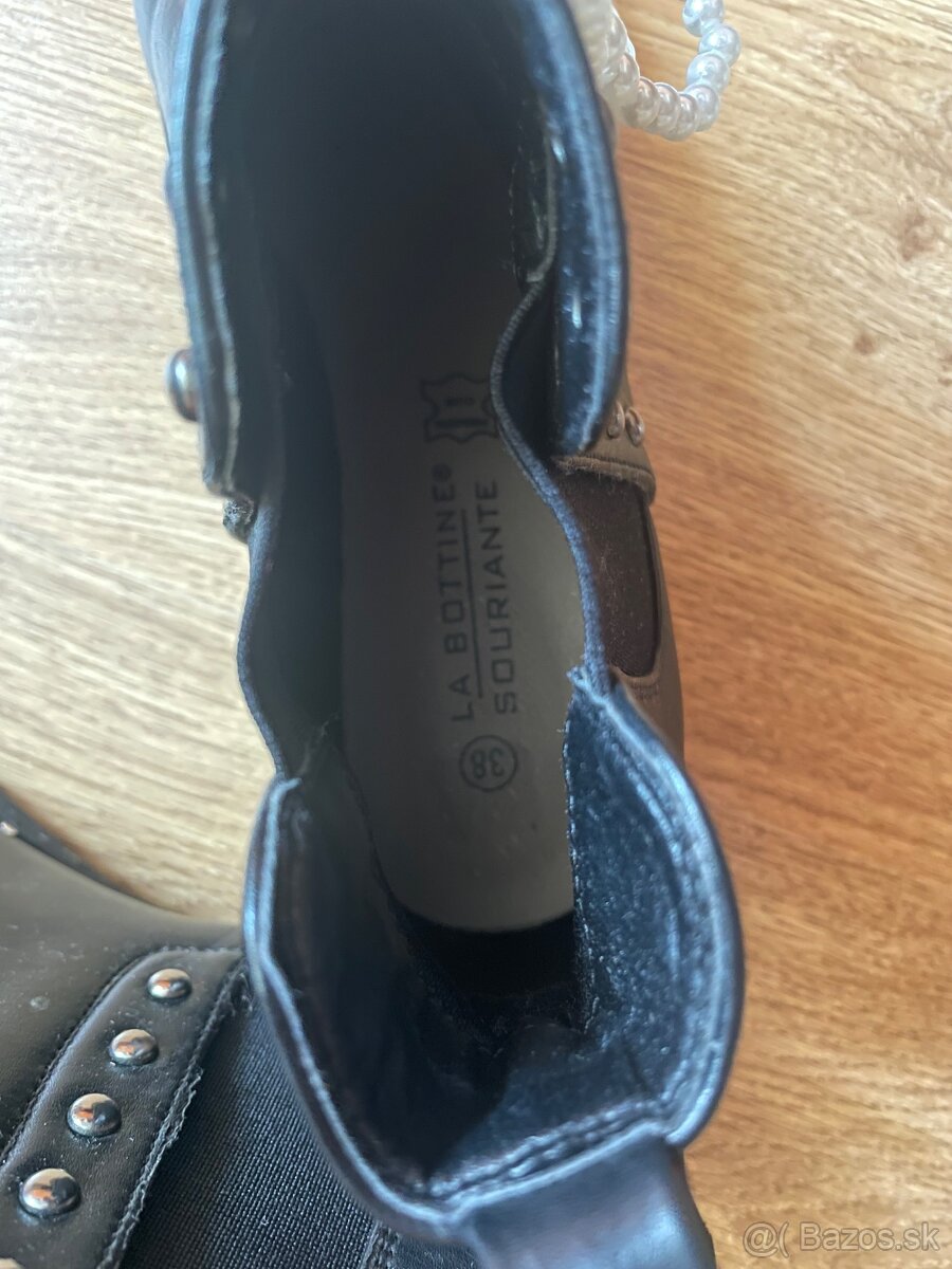 Kožené kotnikové topánky - 5