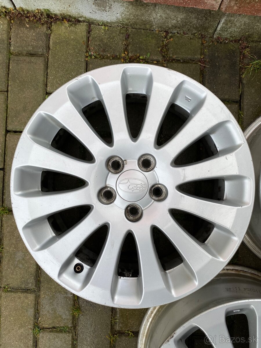 Predám 3.ks Subaru hliníkové disky/elektróny R16 - 5