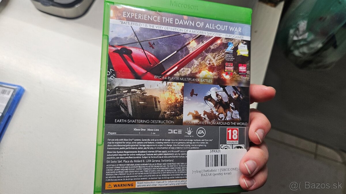 Xbox One 2 hry Rainbow Six Extraction a Battlefield 1 - 5