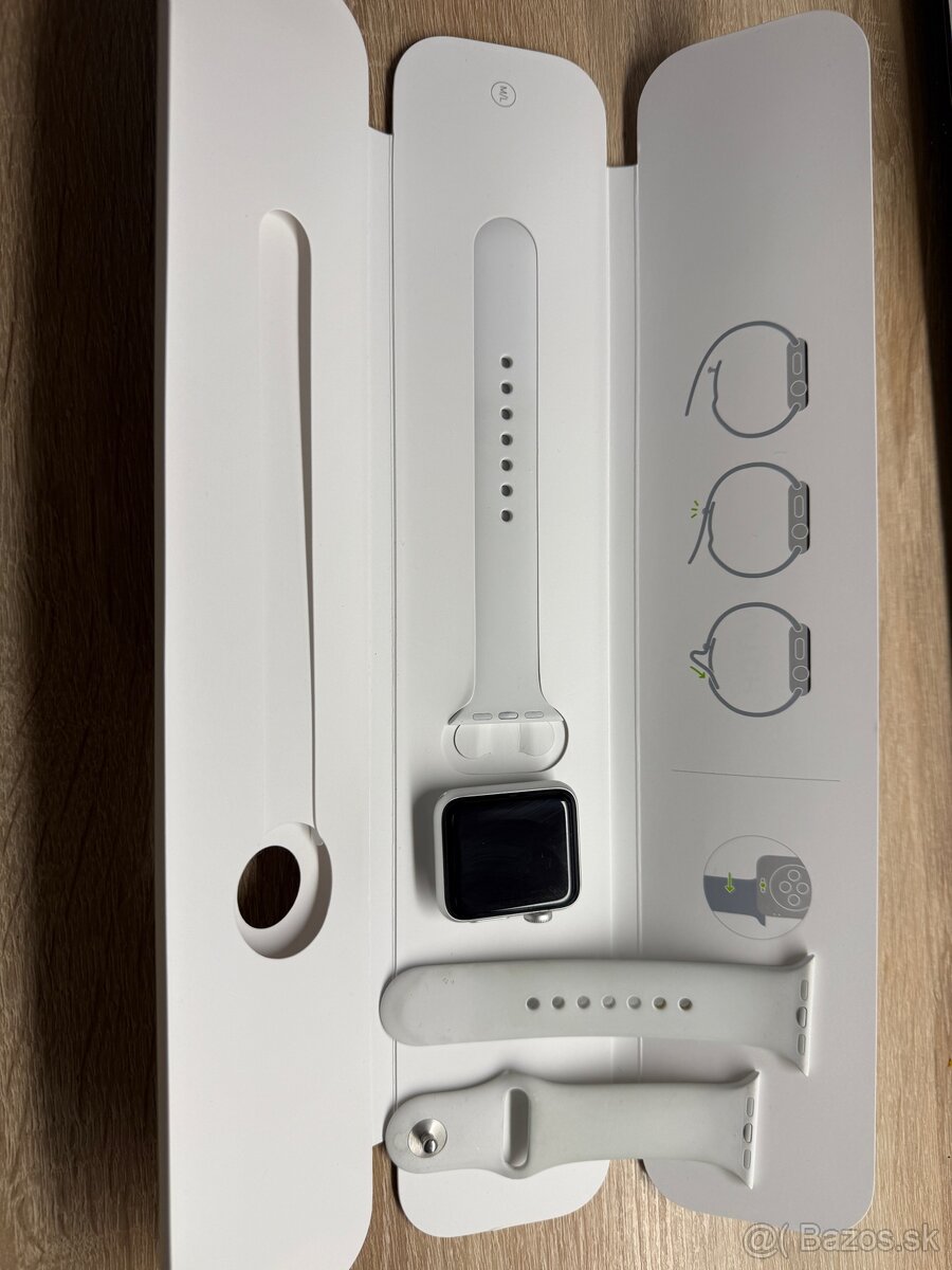 Predám Apple Watch series 3 38mm silver - 5