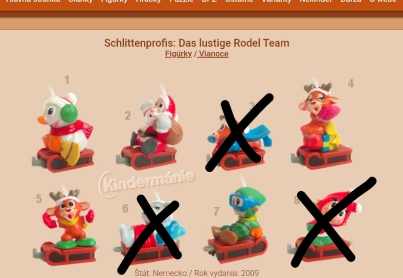 Kinder figurky vianočné - 5