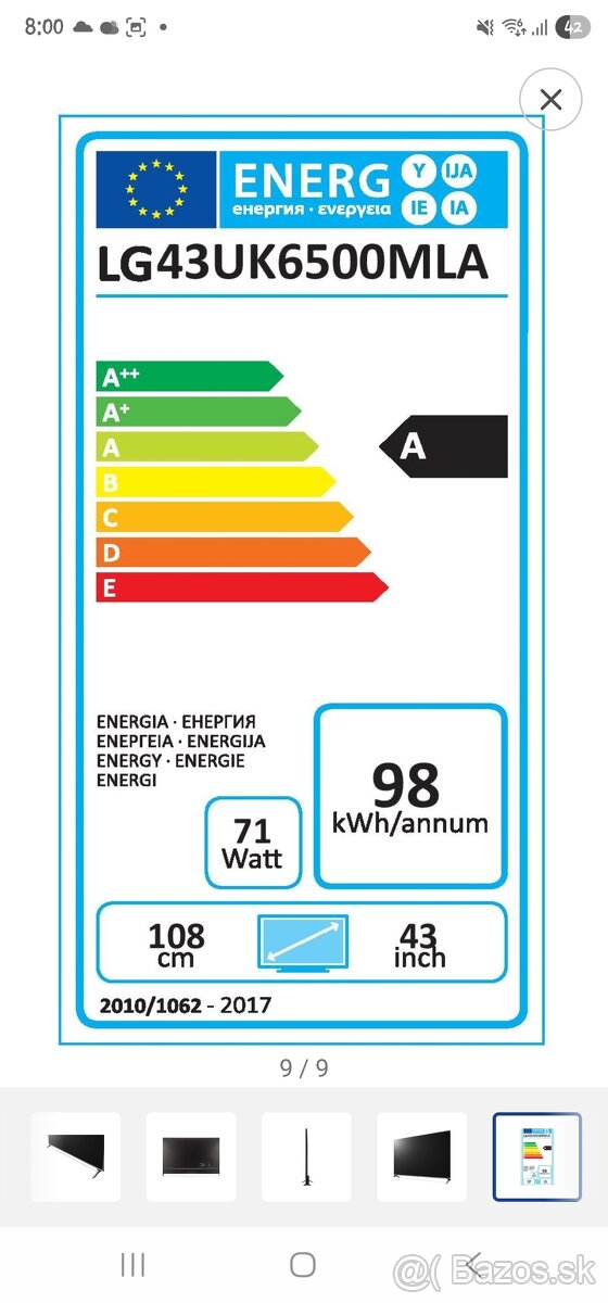 43" LG 43UK6500MLA - 5