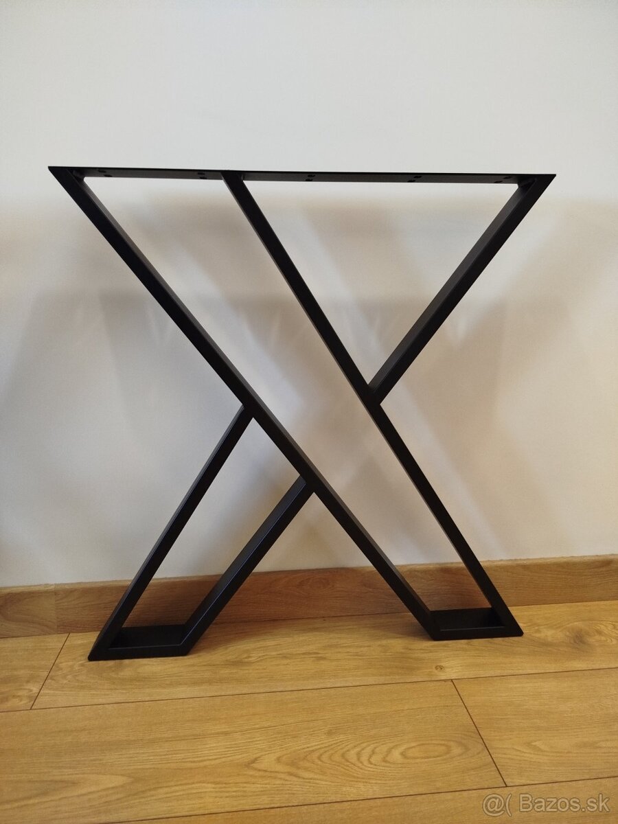 Stolové kovové podnože čierne 2 ks - 5