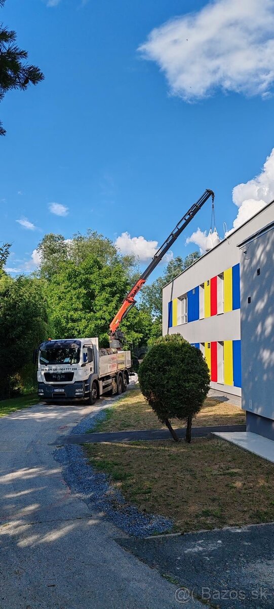 Preprava a manipulácia hydraulickou rukou BB - 5