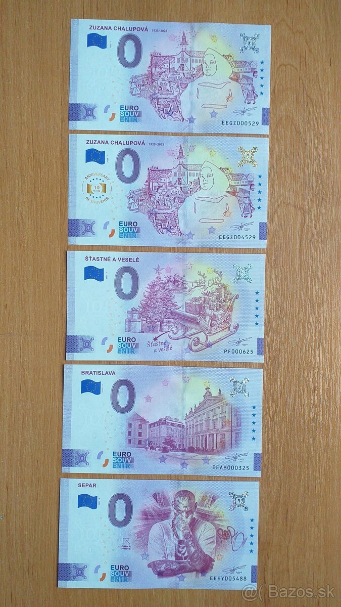 0 euro bankovka, 0 euro souvenir, 0€ bankovka 4 - 5