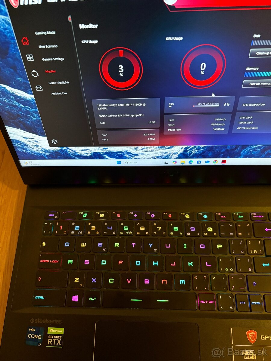 🖥️ MSI GP66 Leopard 11UH – Herný notebook s RTX 3080 🖥️ - 5