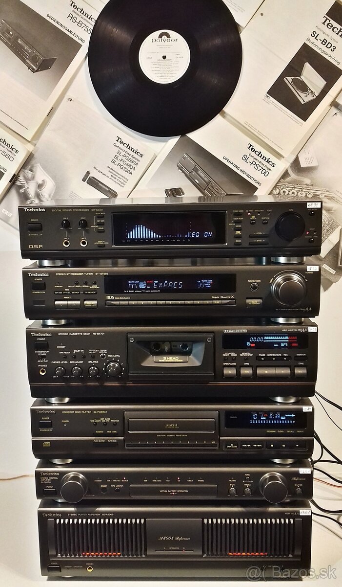 Zostava TECHNICS equalizer,tuner,tape deck,CD,delenec = X01 - 5