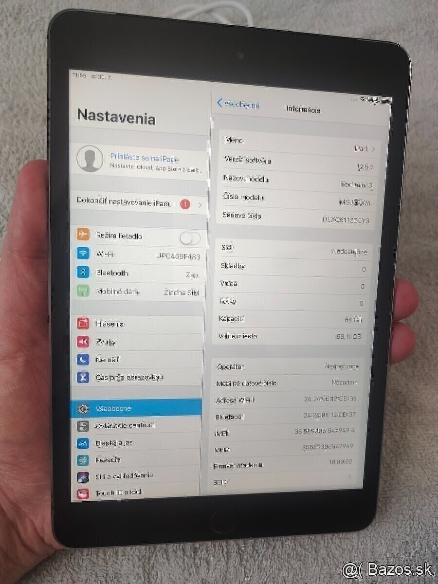 Apple iPad mini 3 64GB, Wi-Fi + Cellular - 5